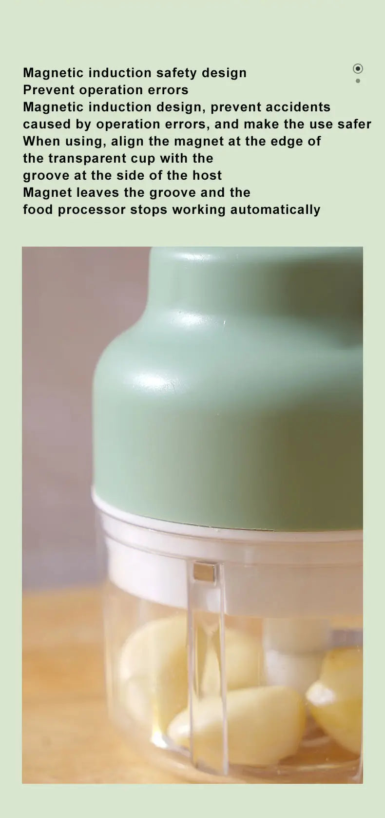 Portable Electric Mini Chopper – USB Rechargeable Garlic & Veggie Chopper