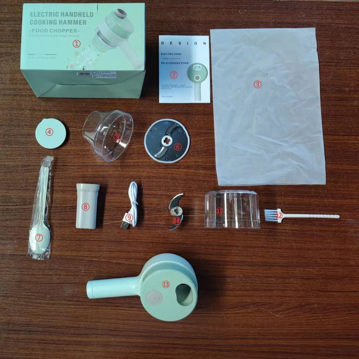 4-in-1 Electric Vegetable Cutter – Cordless Slicer & Chopper Set