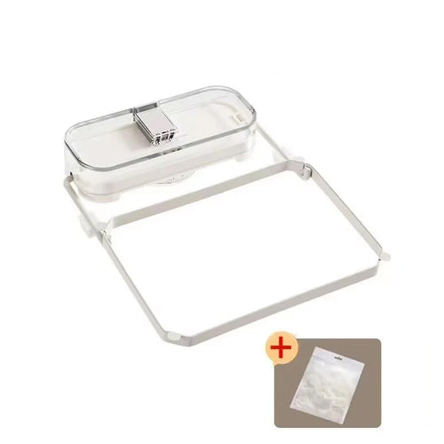Sink filter rack in white with 50 mesh bags